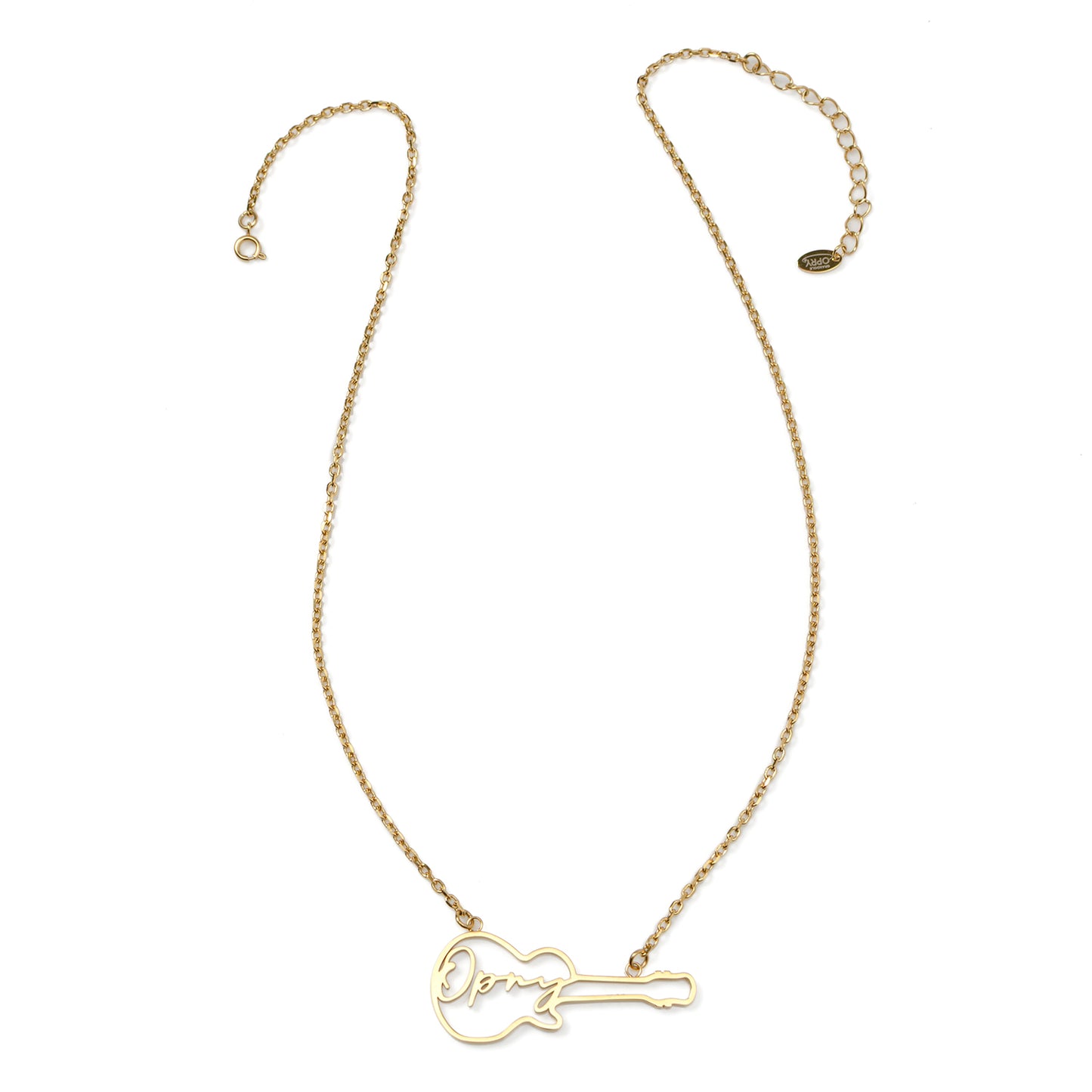 Grand Ole Opry 18K Gold Plated Stainless Steel Guitar Necklace Image 4