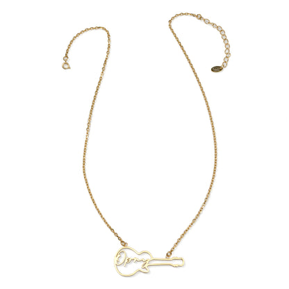 Grand Ole Opry 18K Gold Plated Stainless Steel Guitar Necklace Image 4