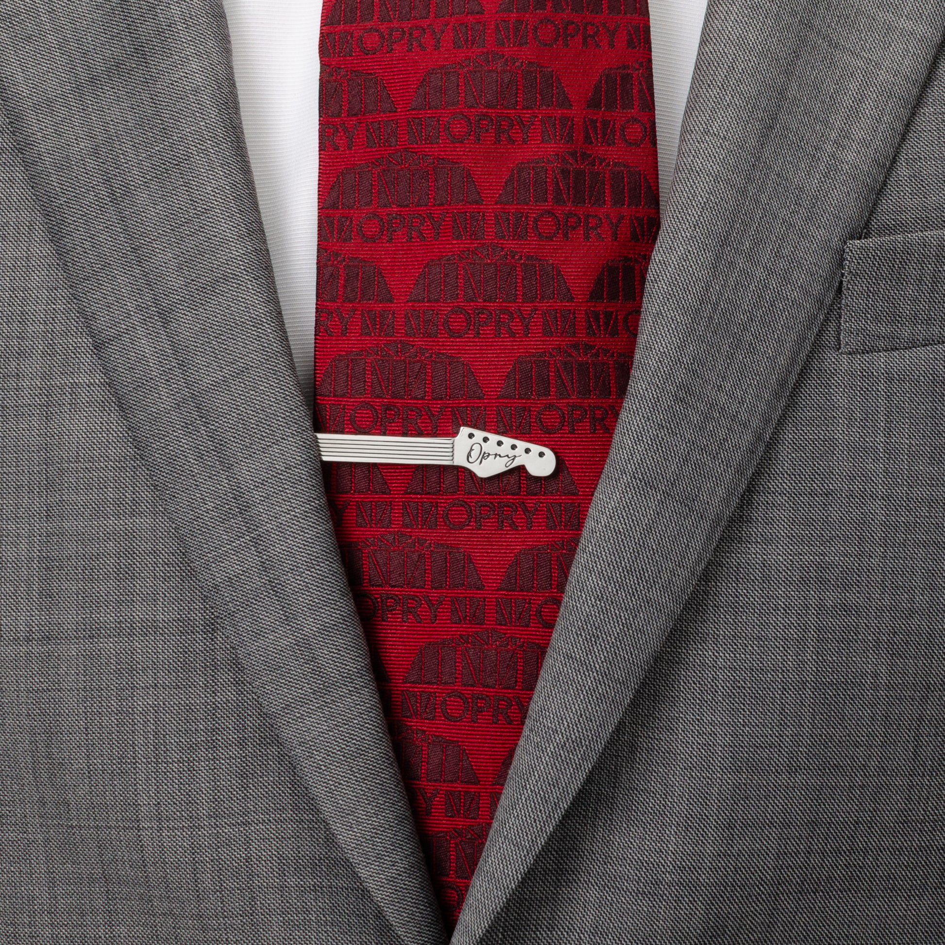 Grand Ole Opry Guitar Neck Silver Tie Clip Image 2