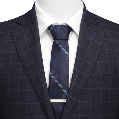 Stark Direwolf Blue Plaid Silk Men's Tie Image 2