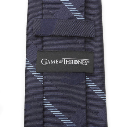 Stark Direwolf Blue Plaid Silk Men's Tie Image 4