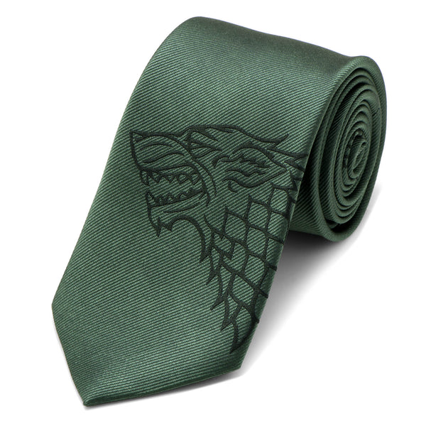 Stark Direwolf Green Men's Tie Image 1