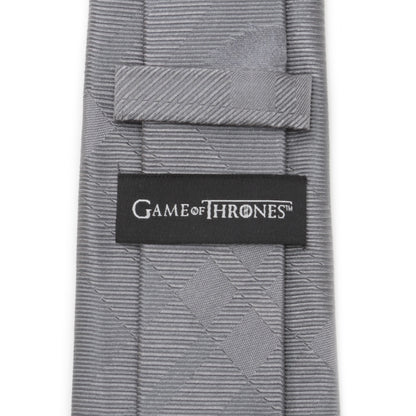 Stark Direwolf Gray Plaid Silk Men's Tie Image 4