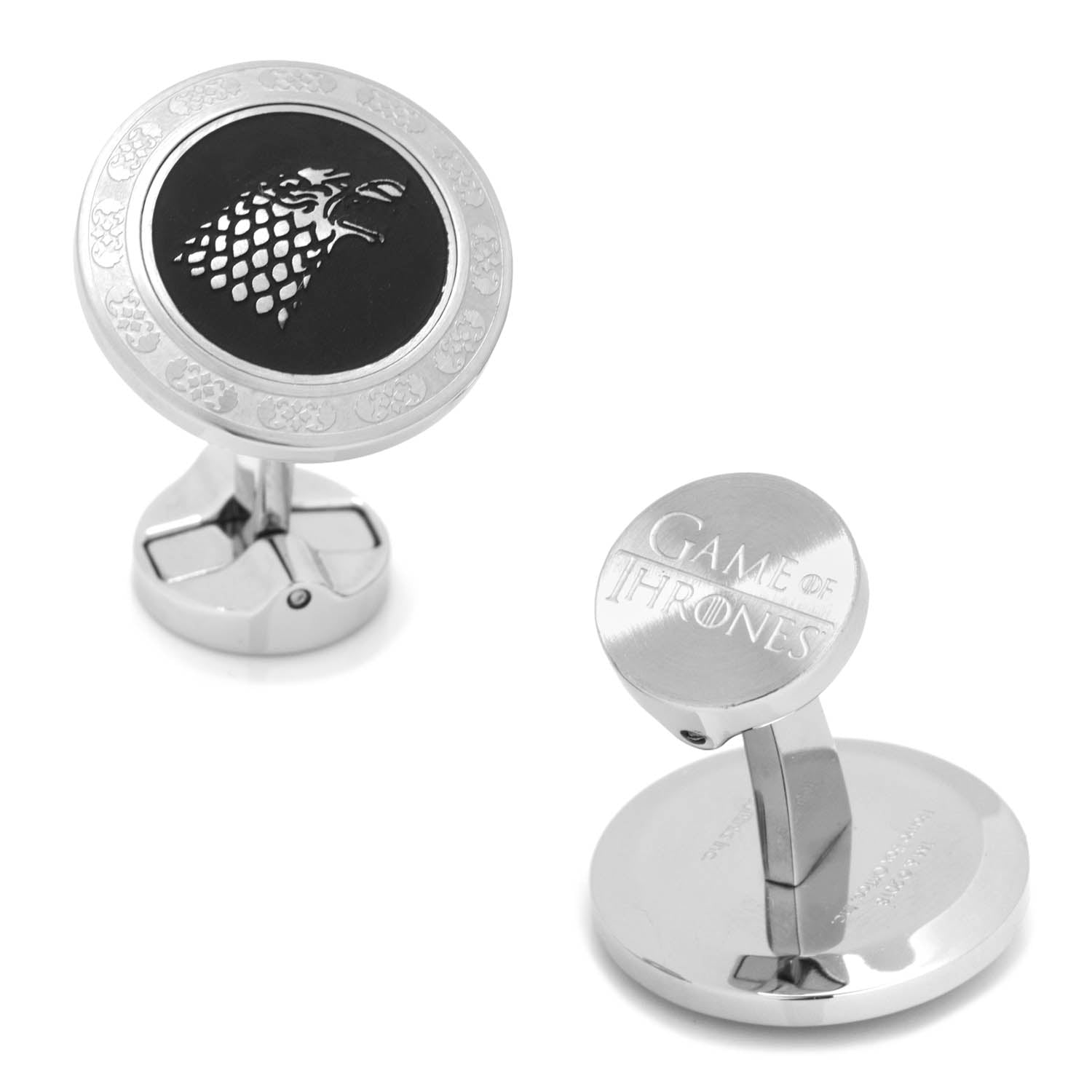 Stark Filigree Stainless Steel Cufflinks Image 1