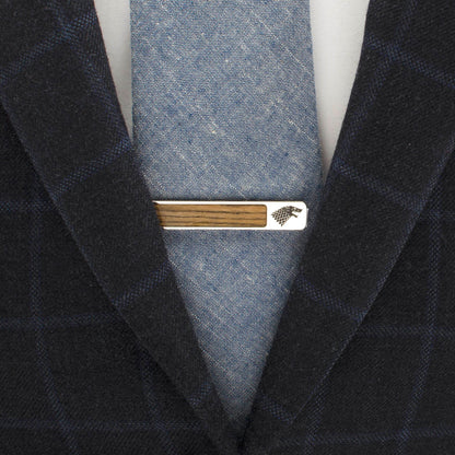 Stark Inlaid Wood Tie Clip Image 2