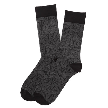 Harry Potter Deathly Hallows Black Men's Socks Image 2