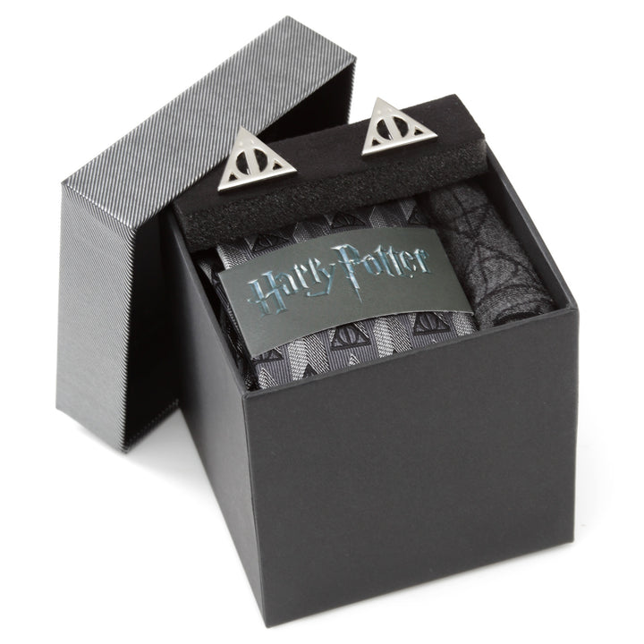 Deathly Hallows Gray Necktie Gift Set Image 2
