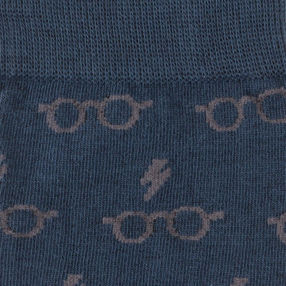 Harry Potter Glasses Navy Men's Socks Image 3