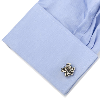 3D Hogwarts Crest Cufflinks Image 3