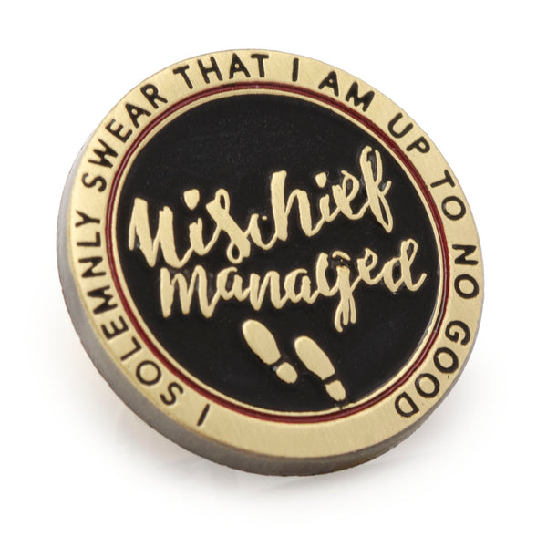 Mischief Managed Gold Lapel Pin Image 1