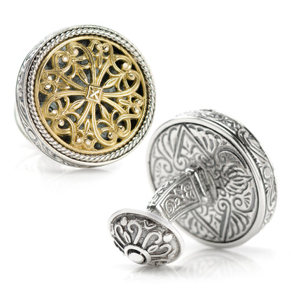 Sterling & 18k Gold Konstantino Treasures Royal Cufflinks Image 3