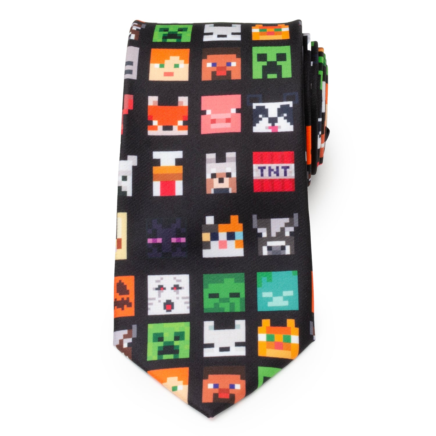 Minecraft Character Black Men's Tie Image 3