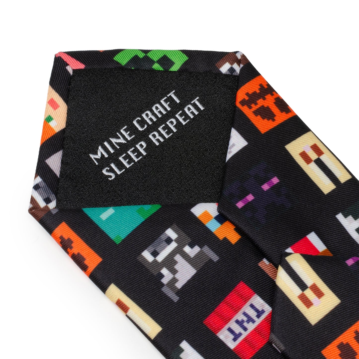 Minecraft Character Black Men's Tie Image 6