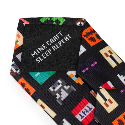 Minecraft Character Black Men's Tie Image 6