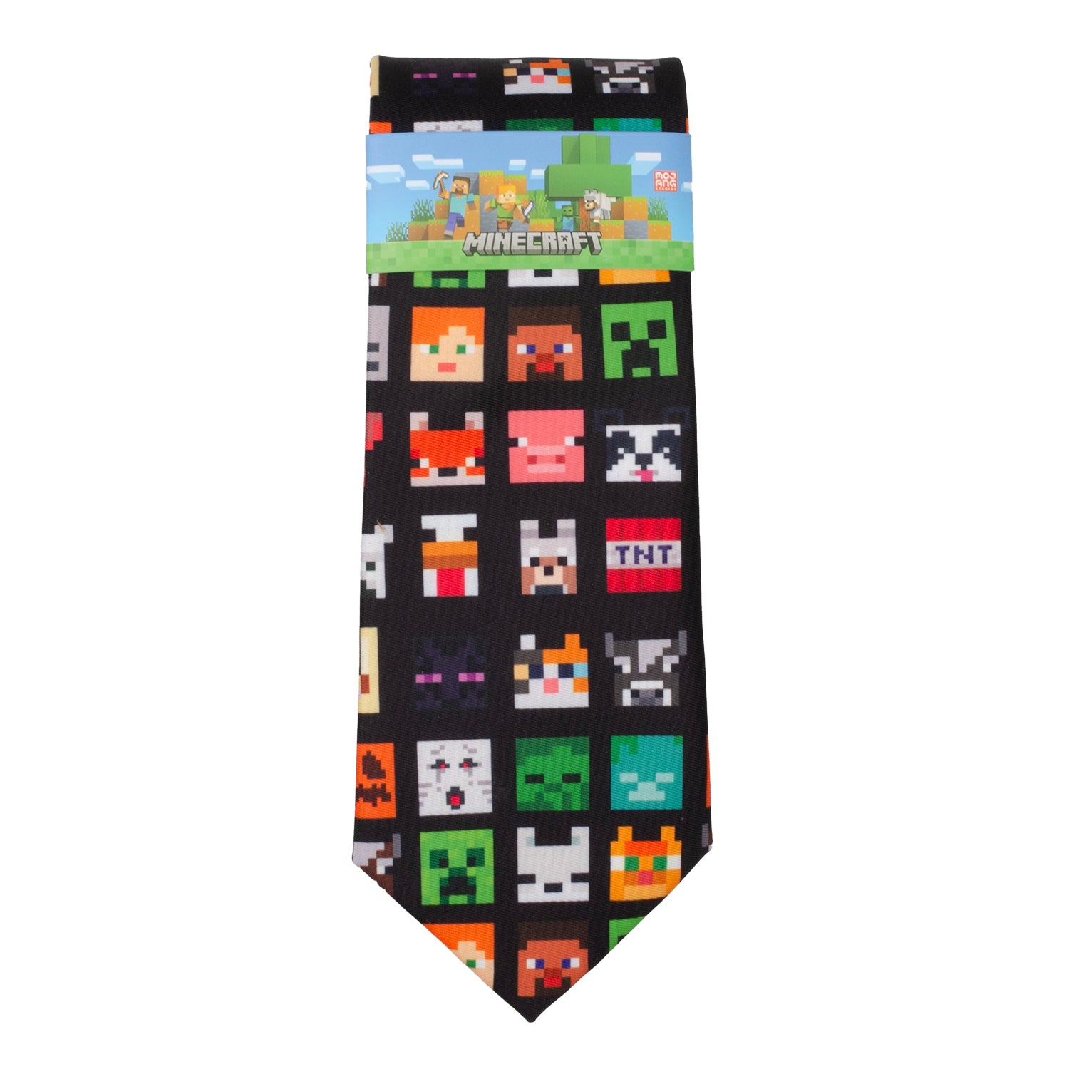 Minecraft Character Black Men's Tie Image 7