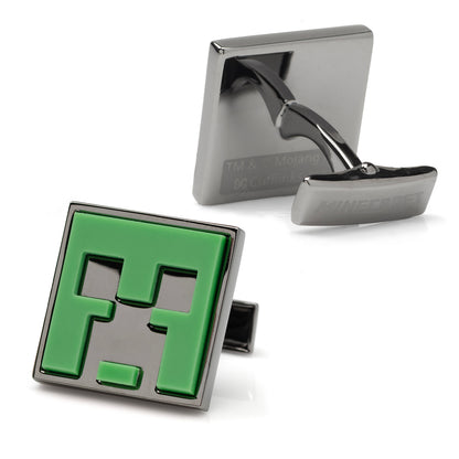 Minecraft Creeper Gunmetal Cufflinks Image 3