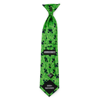 Minecraft Creeper Green Father/Son Tie Set Image 7