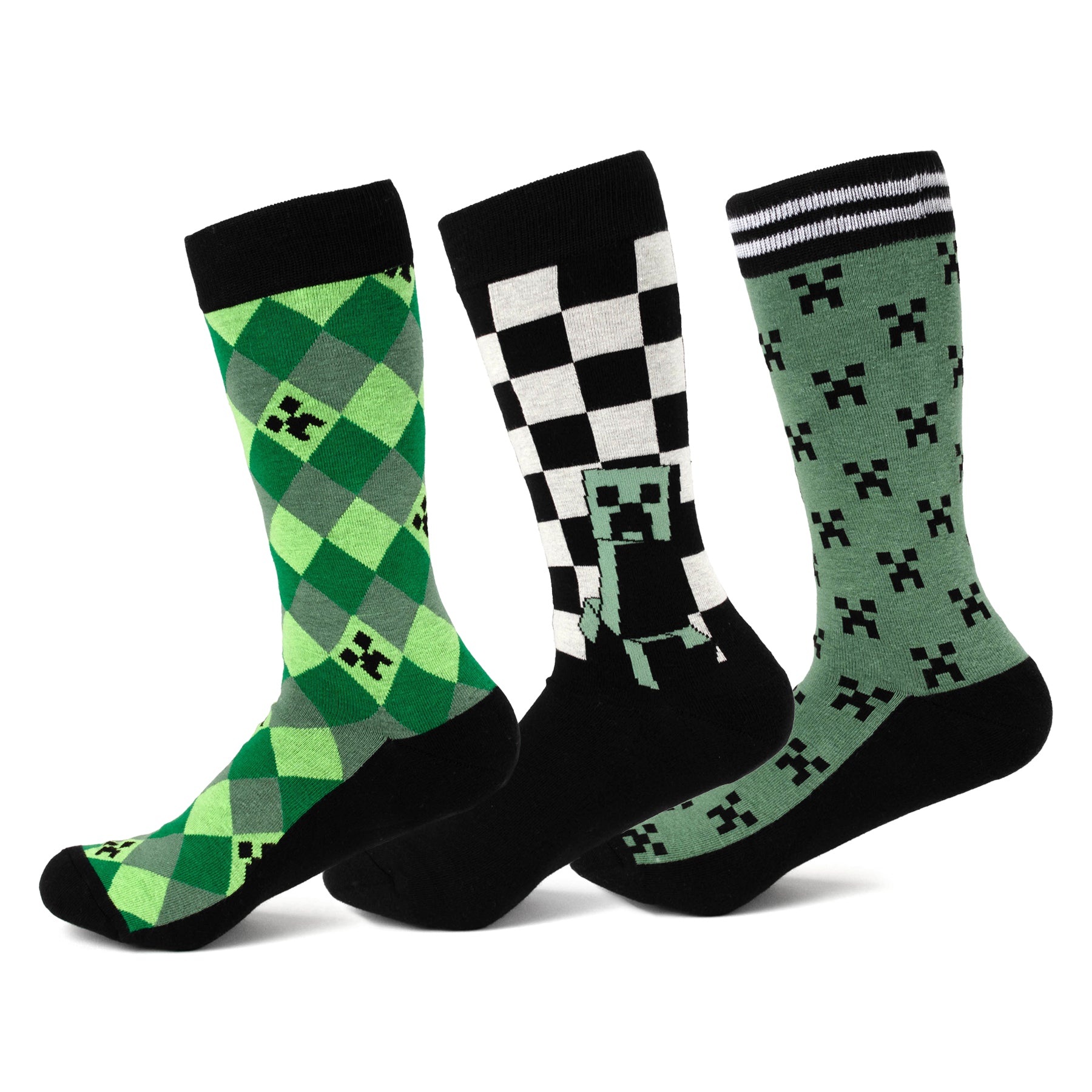 Minecraft Creeper Men's Sock Set Image 1