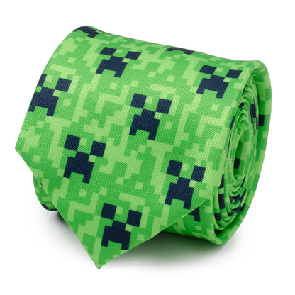 Minecraft Creeper Green Men's Tie Image 1