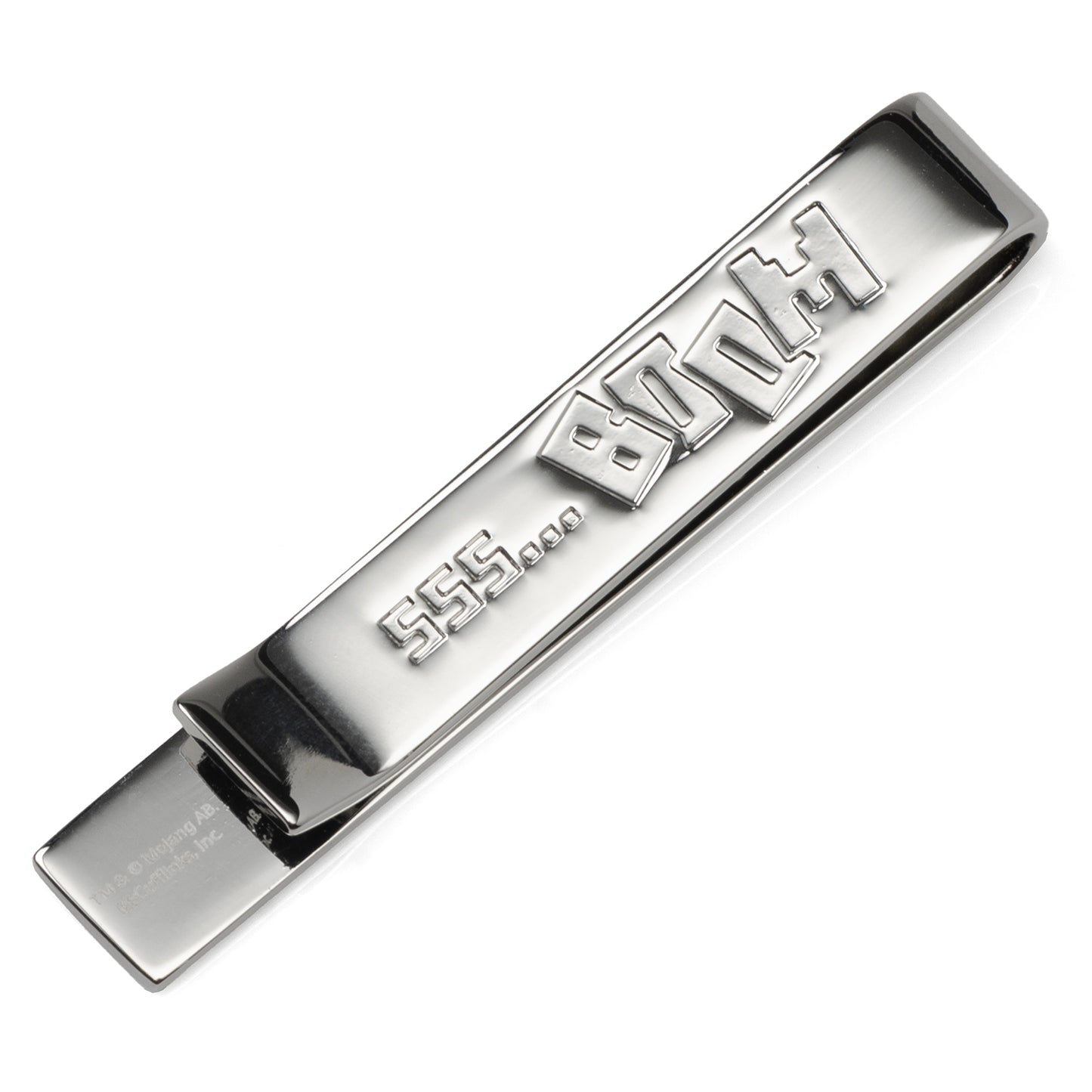 Minecraft Creeper Hidden Message Silver Tie Bar Image 4