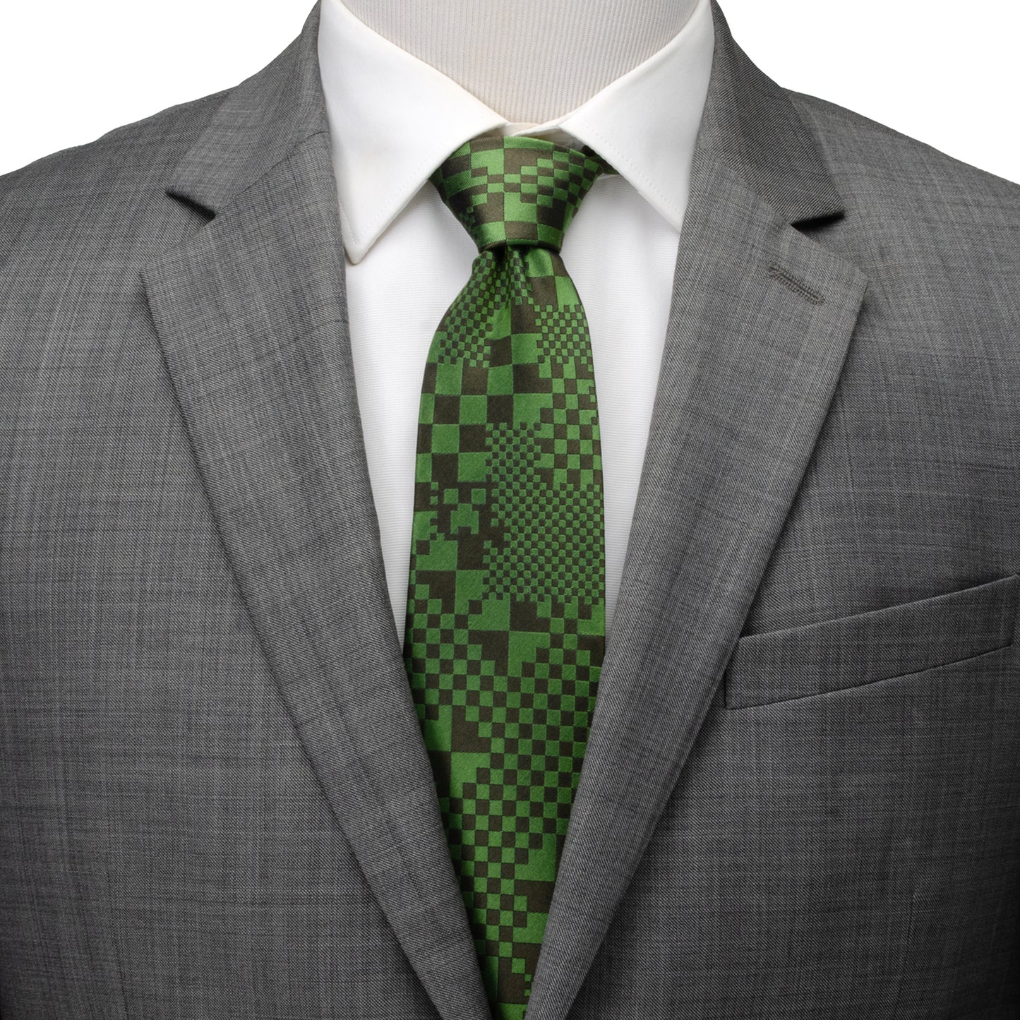 Minecraft Hidden Creeper Green Men's Tie Image 2