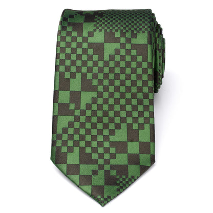 Minecraft Pixelated Creeper Green Men's Tie Image 3