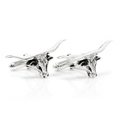 Sterling Longhorn Cufflinks Image 2