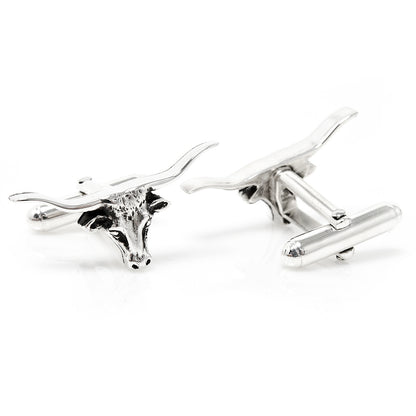 Sterling Longhorn Cufflinks Image 3