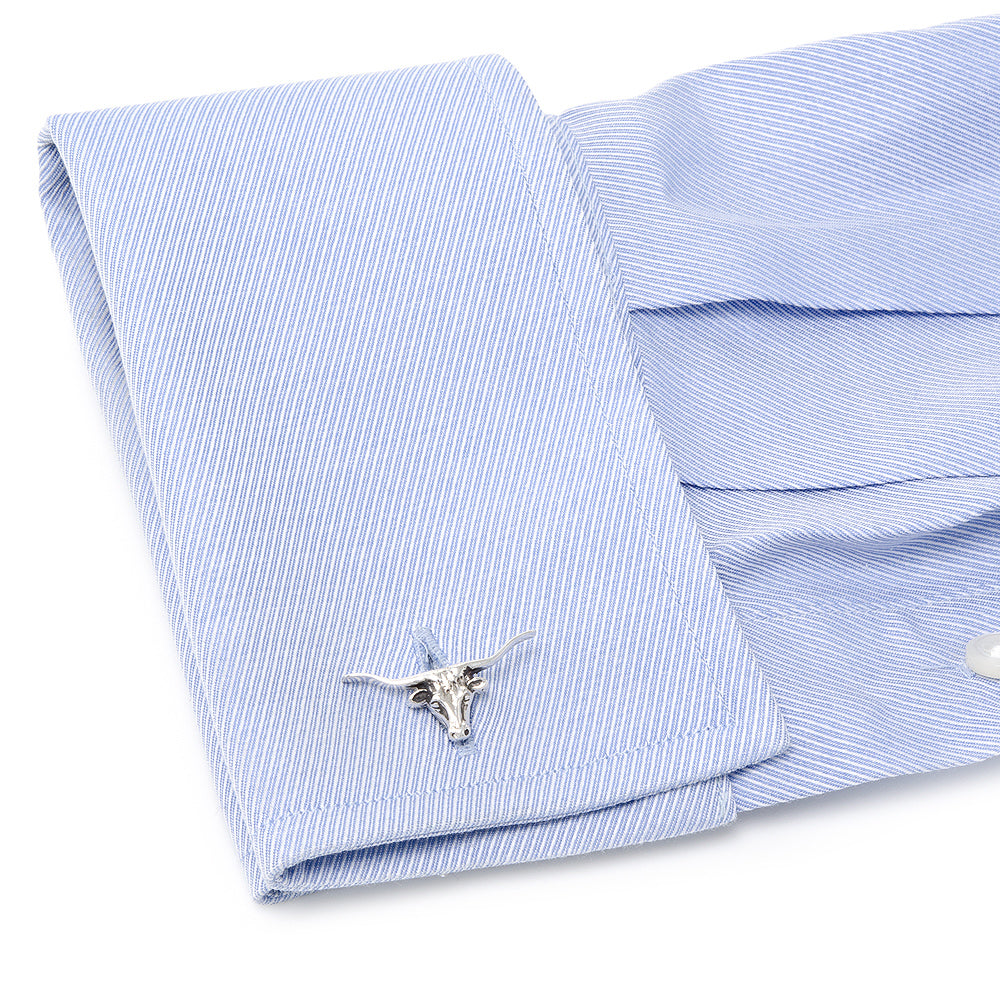 Sterling Longhorn Cufflinks Image 4