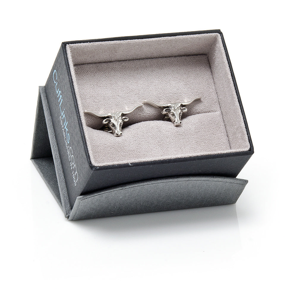 Sterling Longhorn Cufflinks Image 5