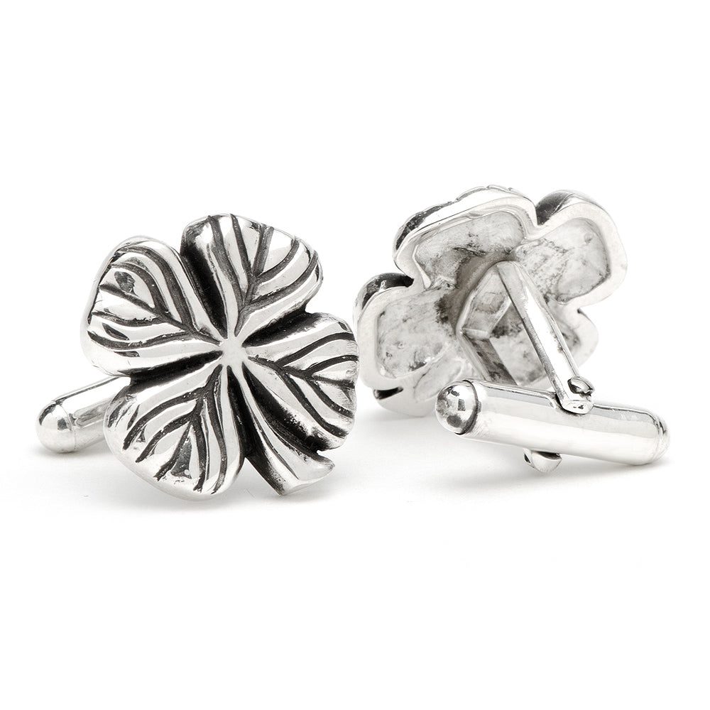 Sterling Shamrock Cufflinks Image 2