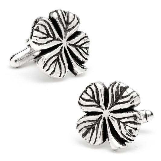 Sterling Shamrock Cufflinks Image 1