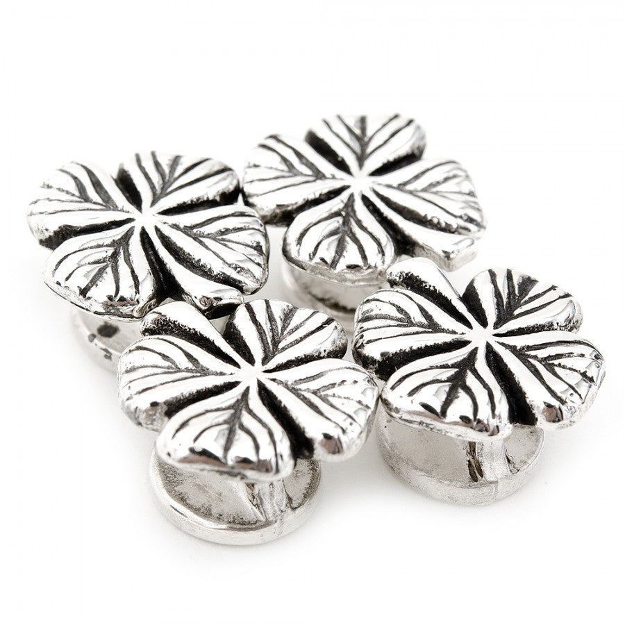 Sterling Shamrock Studs Image 3