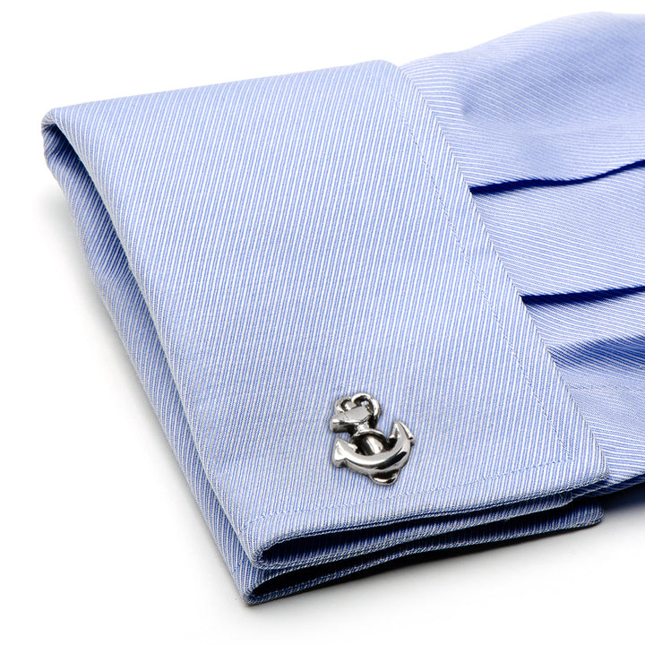 Sterling Silver Anchor Cufflinks Image 4