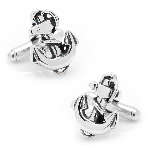 Sterling Silver Anchor Cufflinks Image 1
