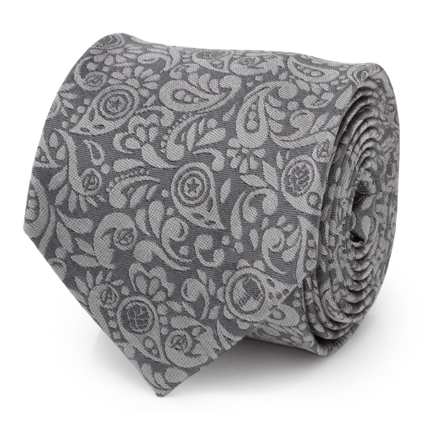 Avengers Paisley Icons Gray Men's Tie Image 1