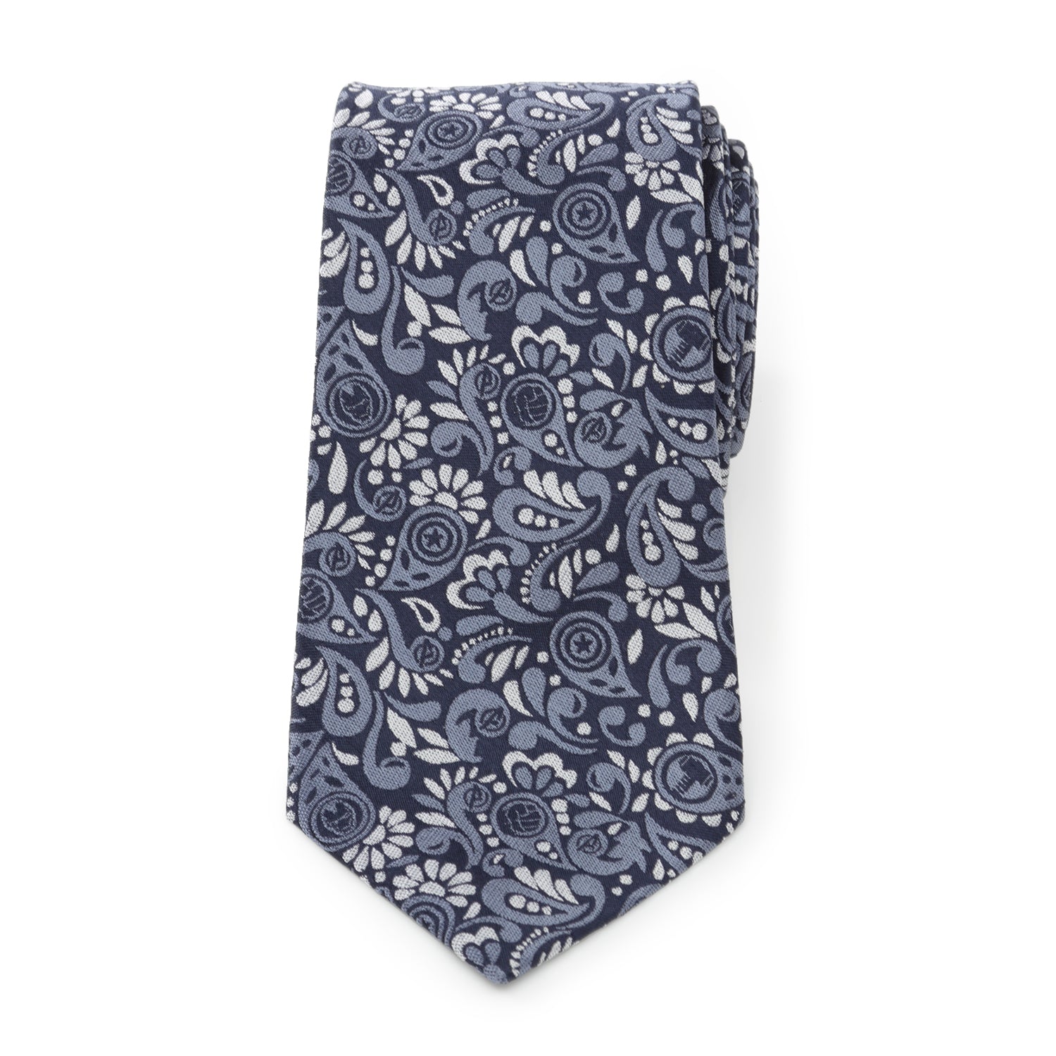 Avengers Paisley Icons Navy Men's Tie Image 3