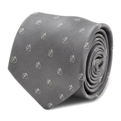 Avengers Gray Mens Tie Image 1