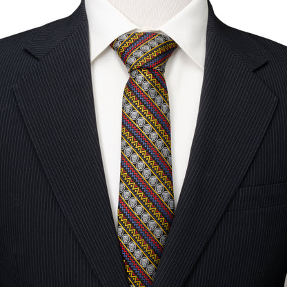 Black Panther Tribal Stripe Men's Tie Image 2