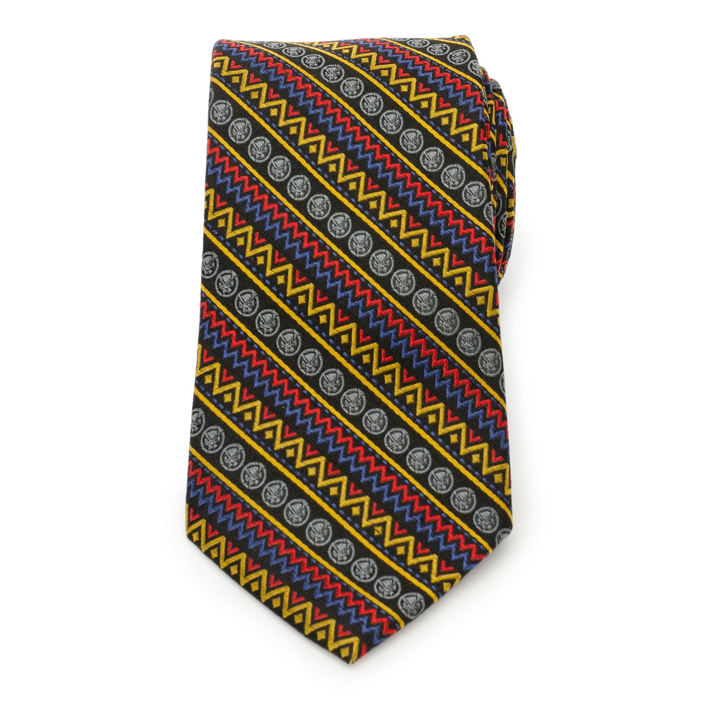 Black Panther Tribal Stripe Men's Tie Image 3