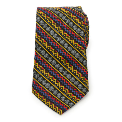 Black Panther Tribal Stripe Men's Tie Image 3