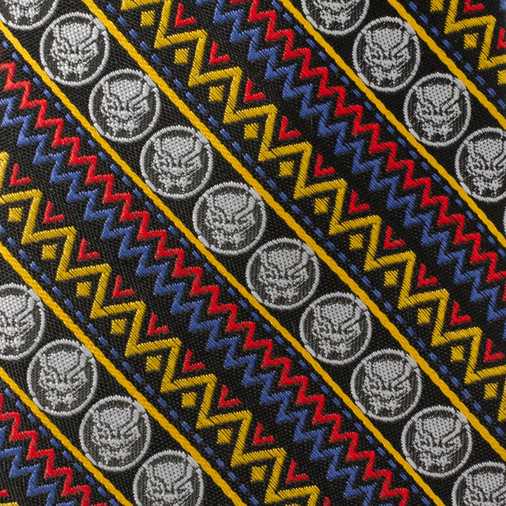 Black Panther Tribal Stripe Men's Tie Image 4