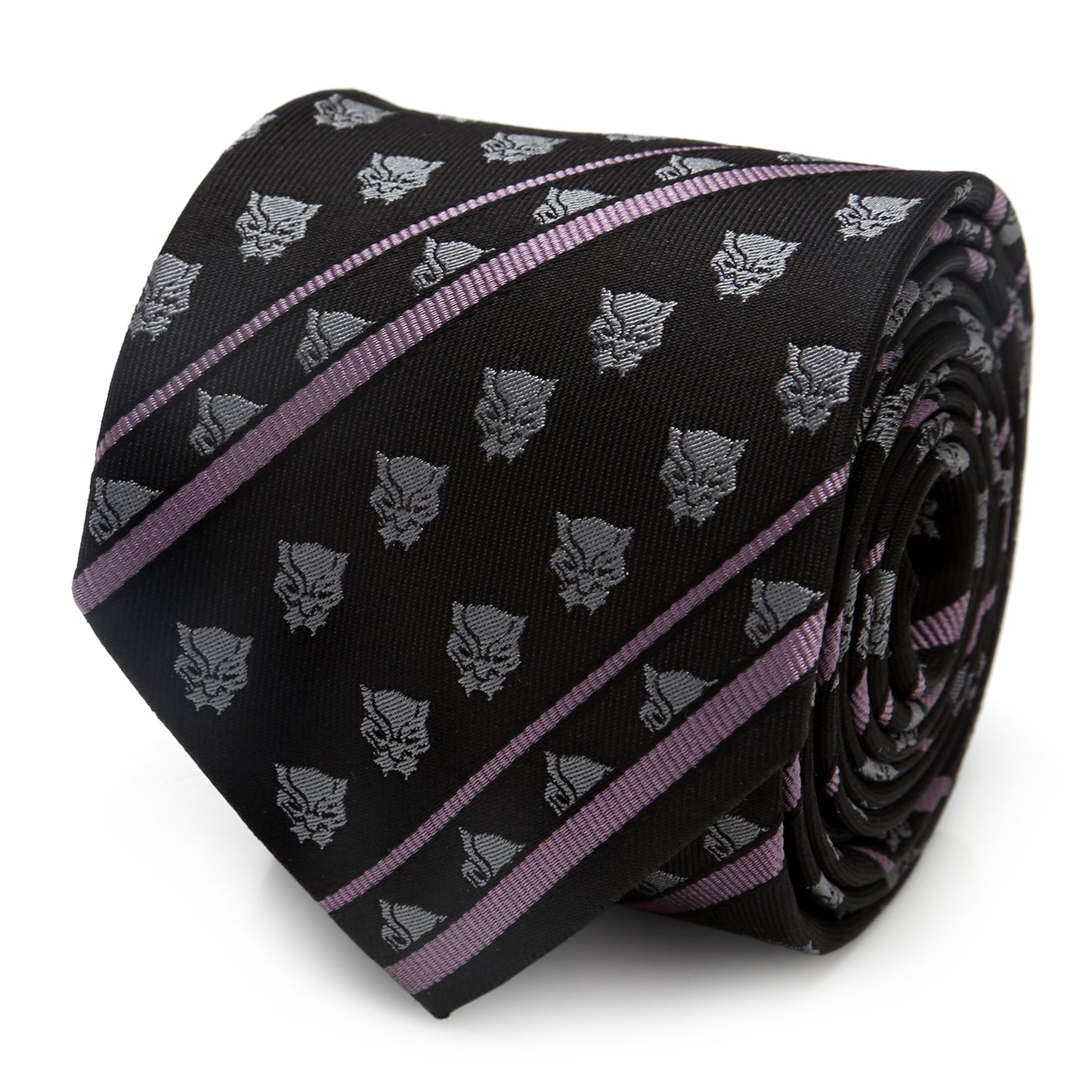 Black Panther Stripe Black Tie Image 1