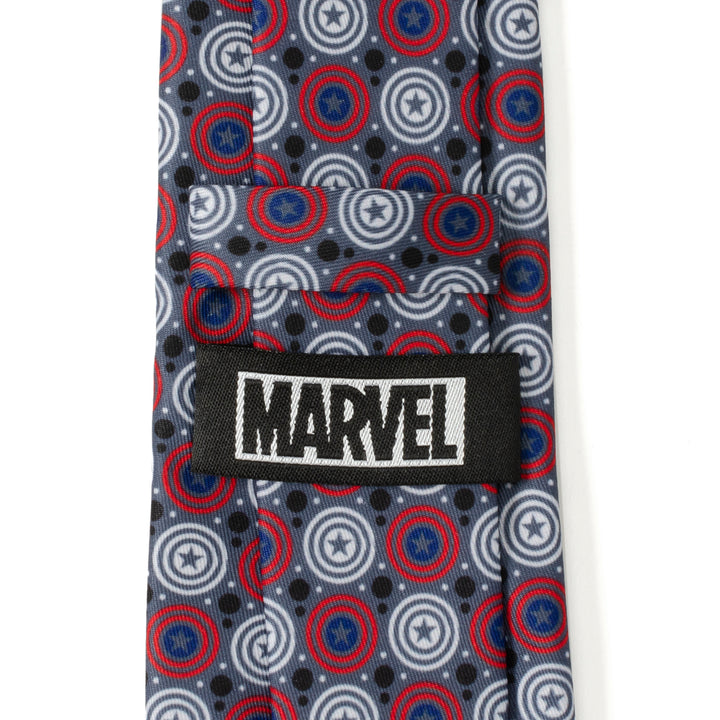 Captain America Gray Dot Men's Tie Image 5