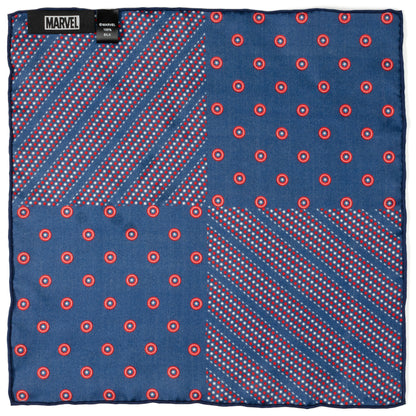 Captain America Shield Navy Pocket Square Image 4