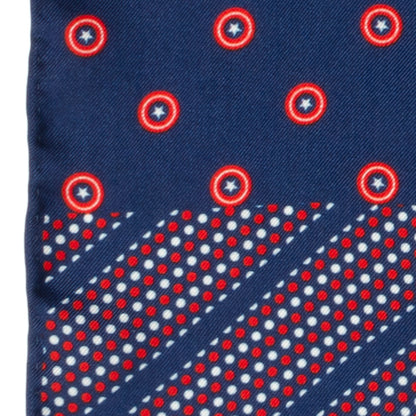 Captain America Shield Navy Pocket Square Image 5