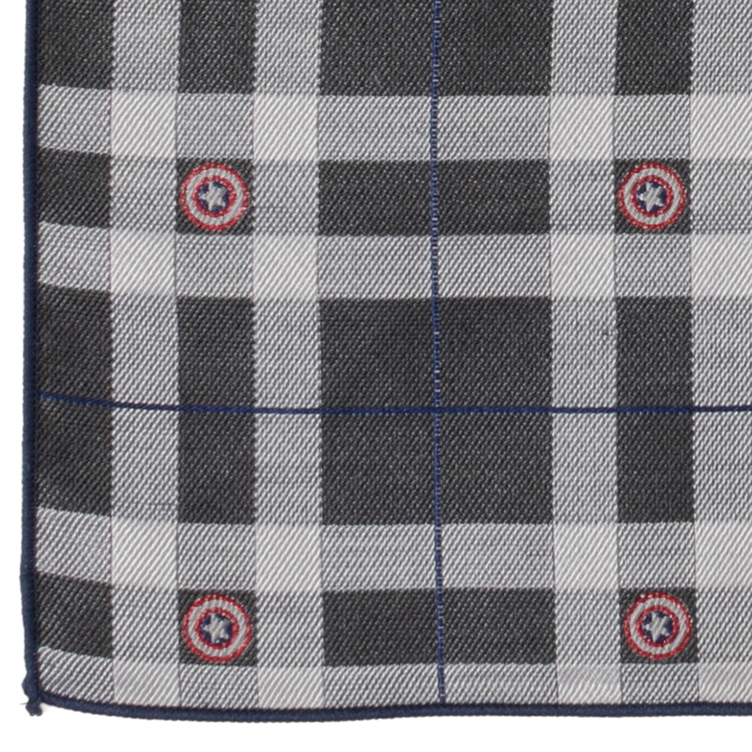 Captain America Gray Plaid Pocket Square Image 5