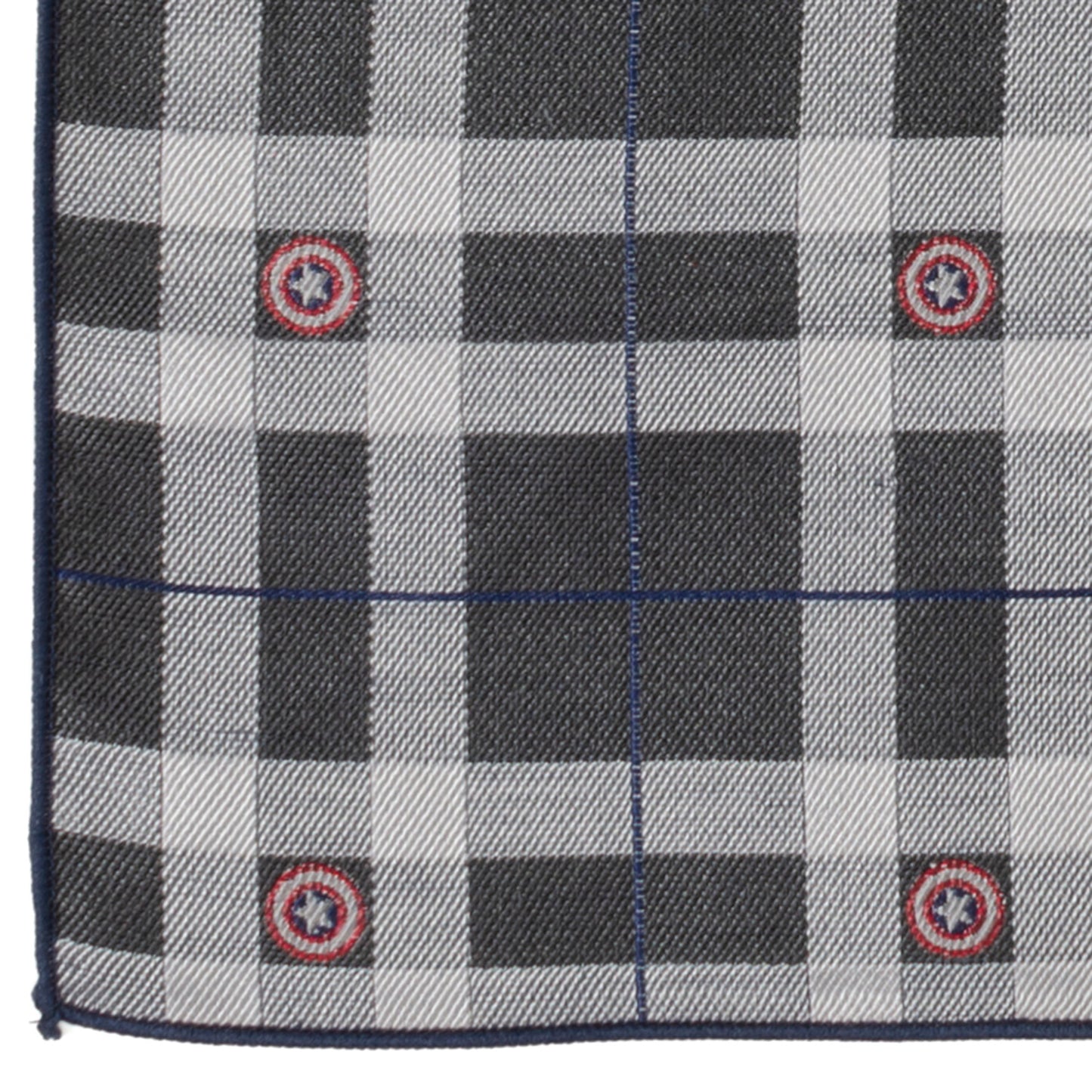 Captain America Gray Plaid Pocket Square Image 5