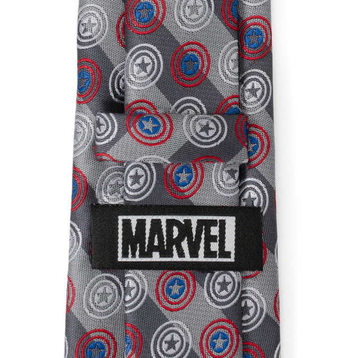 Captain America Gray Stripe Men's Tie Image 5