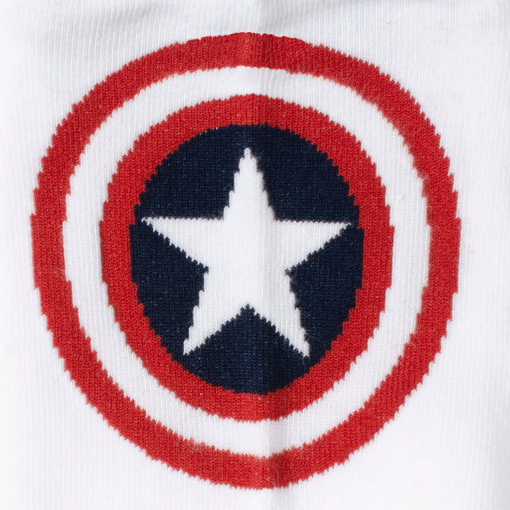 Captain America White Ankle Socks Image 3